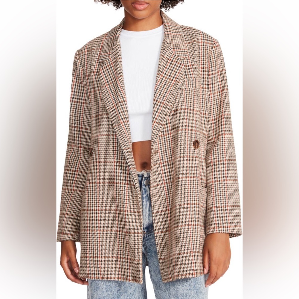 Stella Oversized Houndstooth Blazer